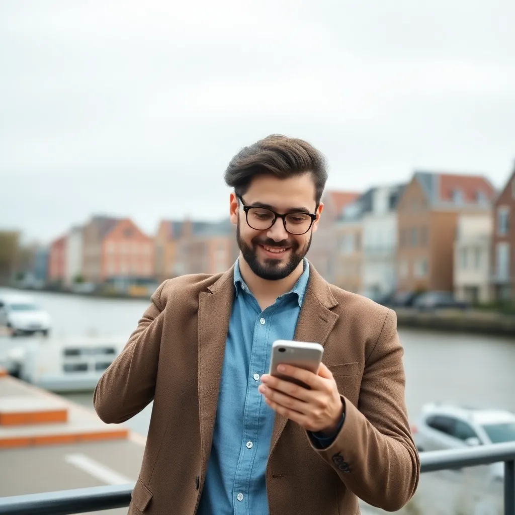 Jonge Nederlander die maandelijks automatisch belegt via smartphone app